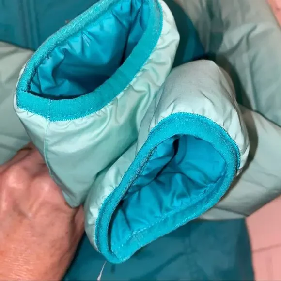 THE NORTH FACE $120 Reversible Perseus Jacket Girls 14-16 Blue / Green EUC - Picture 6 of 15